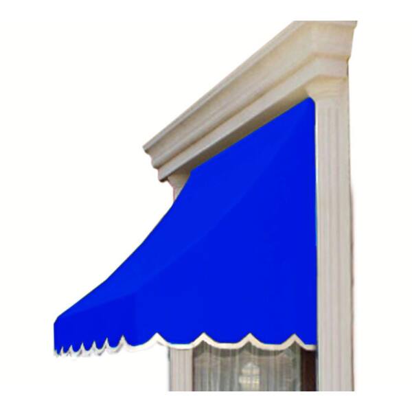 AWNTECH 5.38 ft. Wide Nantucket Window/Entry Fixed Awning (44 in. H x 36 in. D) Bright Blue