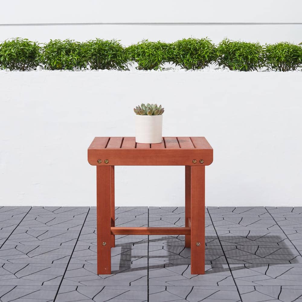 Teak Outdoor Patio Wood Side Table