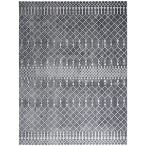 Astra Machine Washable Denim 7 ft. x 9 ft. Moroccan Transitional Area Rug