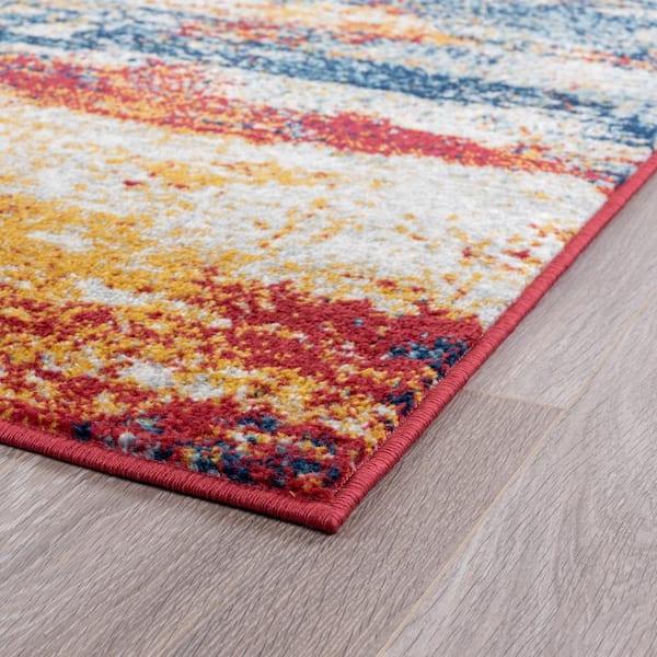 Tayse Rugs Festival Abstract Multi-Color 8 ft. x 11 ft. Indoor Area Rug  FST8900 8x11 - The Home Depot