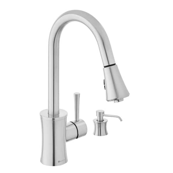 Glacier Bay Luca Single-Handle Pull-Down Sprayer Kitchen Faucet in Stainless Steel