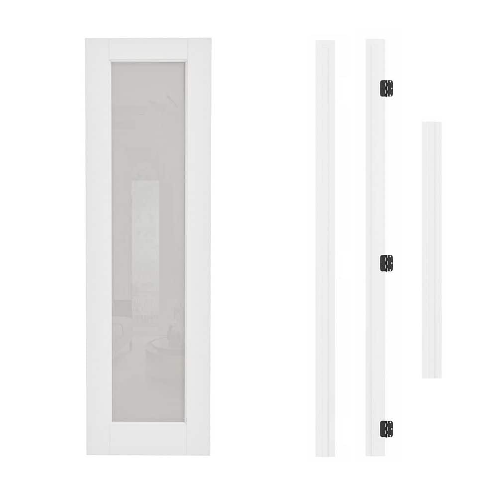 24 in. x 80 in. 1-Lite Frosted Glass Right-Handed White Solid Core Glass Assembly Required Single Prehung Interior Door price history on PriceWatchPro