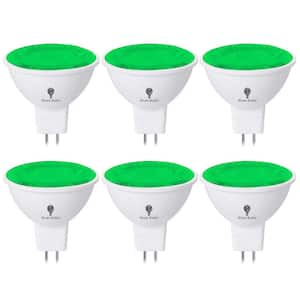 50-Watt Equivalent MR16 Decorative  LED Light Bulb in Green (6-Pack)
