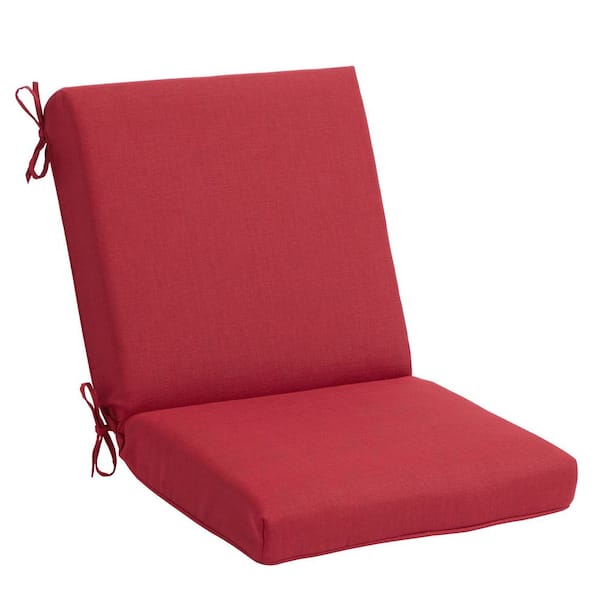20 in. W x 17 in. D CushionGuard Mid Back Dining Chair Outdoor Cushion in Chili