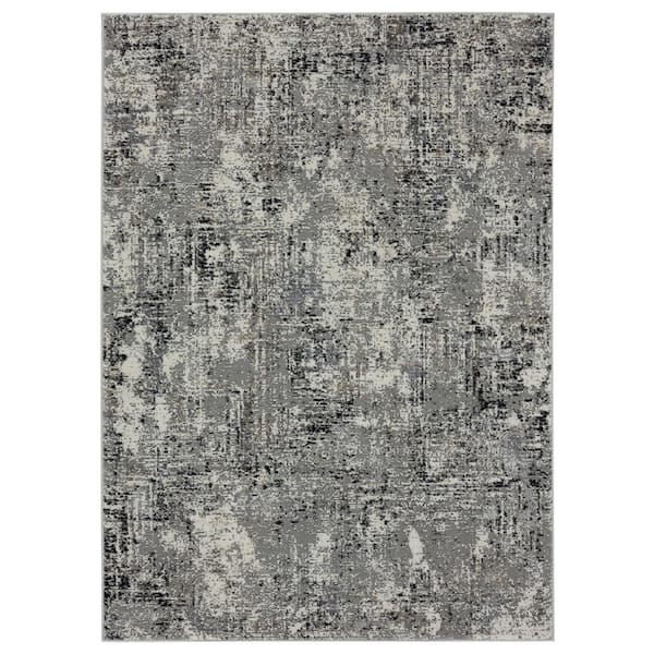 Eternity Mizar Charcoal 2 ft. 7 in. x 7 ft. 4 in. Runner Rug Area Rug