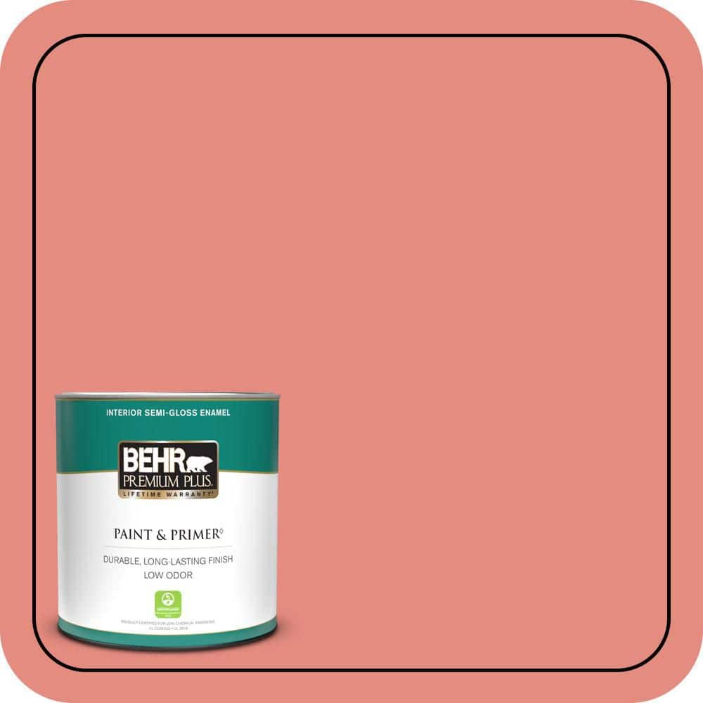 1 qt. #190D-5 Peony Pink Semi-Gloss Enamel Low Odor Interior Paint & Primer price history on PriceWatchPro