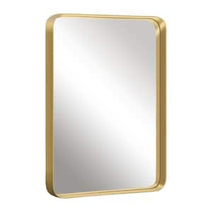 31 in. W x 71 in. H Alloy Alunimiun Metal Framed Deep Design Modern Gold Floor Leaning Mirror