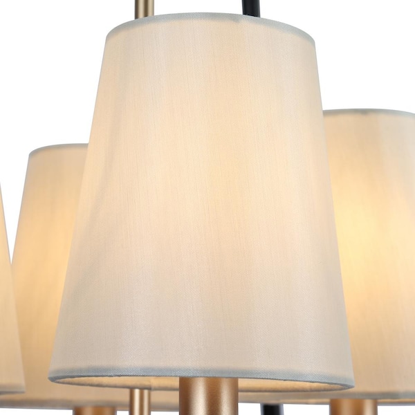 Zevni Classic 4-Light Black Cage Chandelier Lighting with