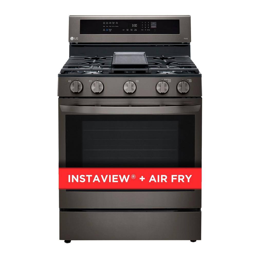 5.8 cu. ft. Smart True Convection InstaView Gas Range Single Oven with Air 