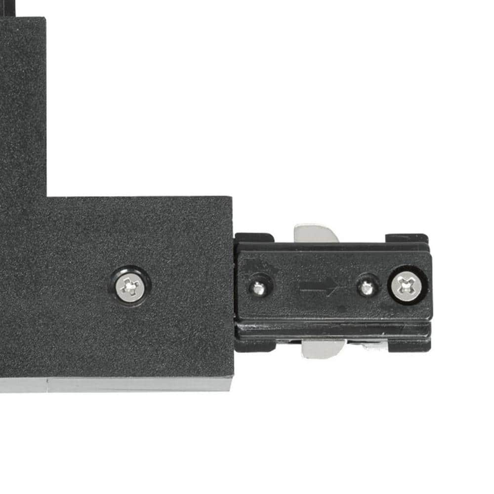 Black 90-Degree LED Track Connector