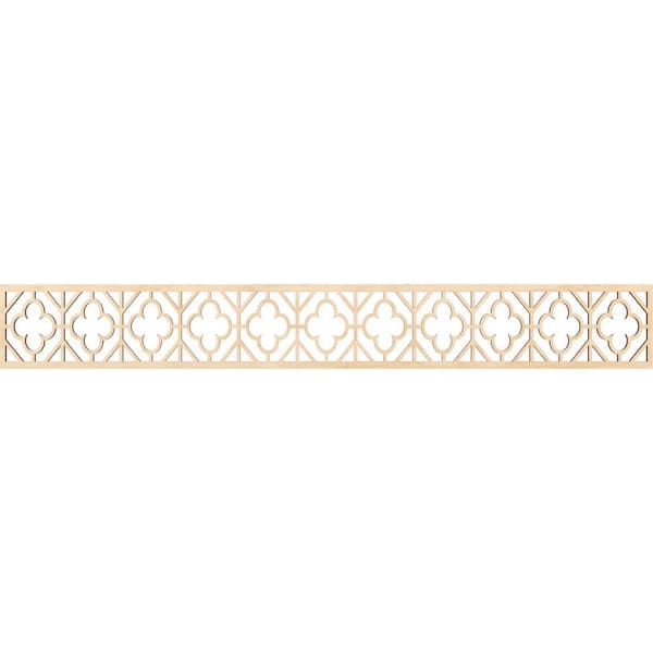 Ekena Millwork Hazelton Fretwork 0.25 in. D x 46.5 in. W x 6 in. L Birch Wood Panel Moulding