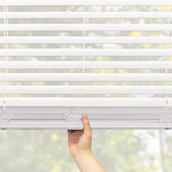 Chicology White Cordless Room Darkening Premium Faux Wood Window