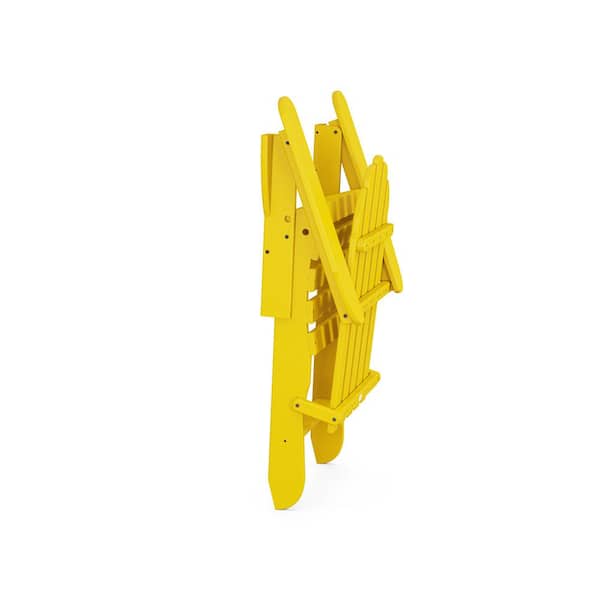 POLYWOOD Classic Lemon Plastic Patio Adirondack Chair AD5030LE