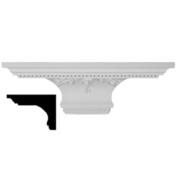 22-3/4 in. x 16-1/8 in. x 7-1/4 in. Polyurethane Victorian Corner Shelf Moulding
