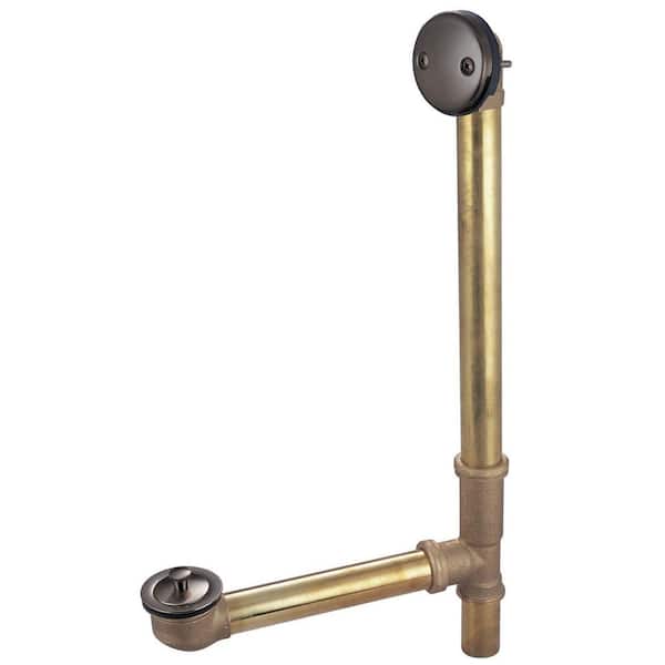 Kingston Brass Made To Match 20-Gauge Lift and Turn Tub Waste and Overflow in Oil Rubbed Bronze with Overflow