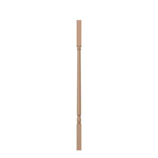 1.25 in. D x 1.25 in. W x 34 in. L Unfinished Poplar Wood Baluster