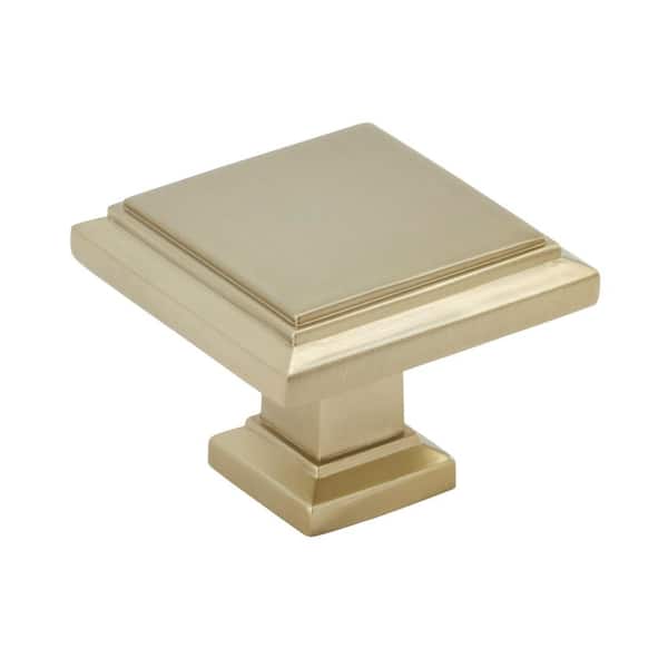 Amerock Appoint 1-1/4 in. (32mm) Traditional Golden Champagne Square Cabinet Knob