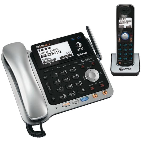 AT&T DECT 6.0 2-Line Corded/Cordless Bluetooth Phone System TL86109 - The  Home Depot