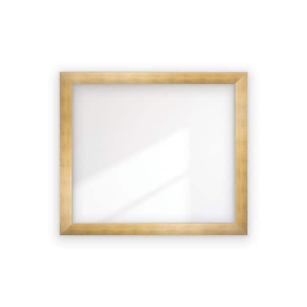 BrandtWorks Brushed Gold Framed Wide Wall Mirror 40 in. W x 46 in. H