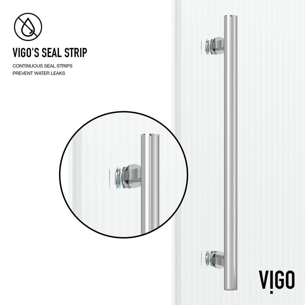 Elan Frameless Sliding Tub Door in Stainless Steel with Fluted Glass