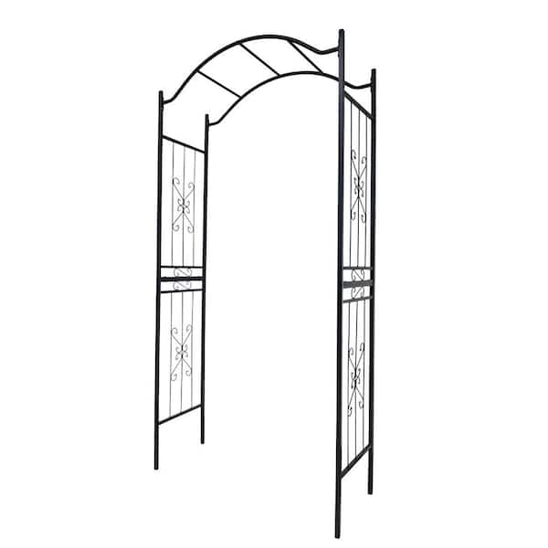 Avex 43.20 in. W x 90.48 in. H Metal Garden Arch Outdoor Climbing Plants Support Rose Arch