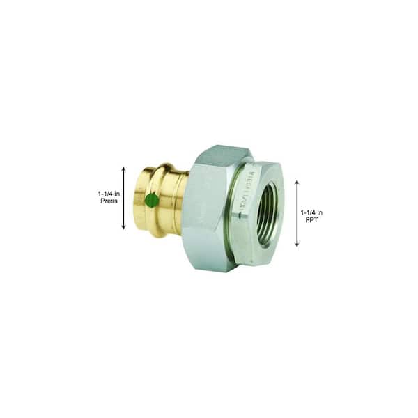 ProPress 1-1/4 in. Press x 1-1/4 in. FPT Zero-Lead Bronze Di-Electric Union