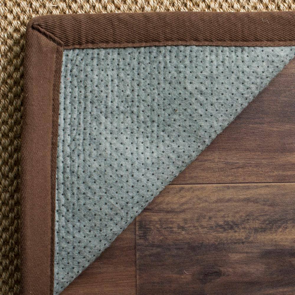 Maize and Brown Square Cotton Rug with Non-slip Backing