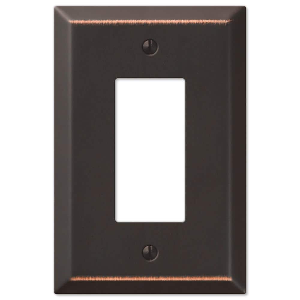 Aged Bronze Oversized Single Rocker Steel Wall Plate
