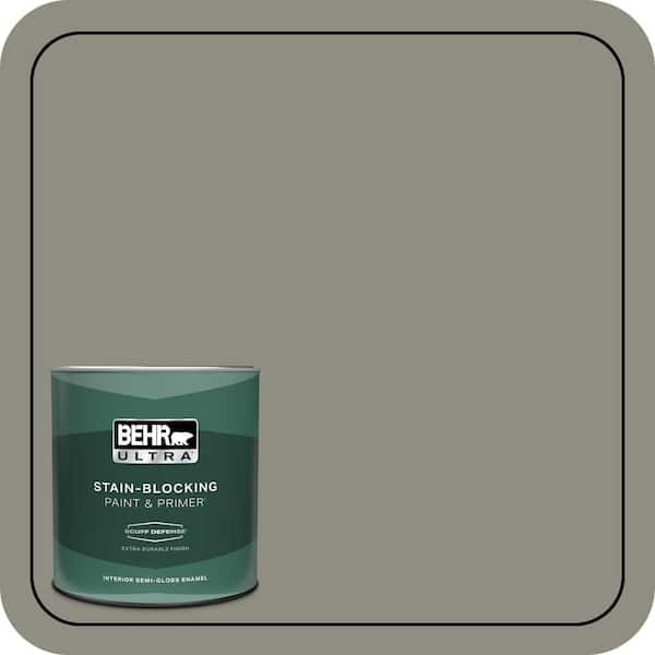 BEHR ULTRA 1 qt. #N370-5 Incognito Extra Durable Semi-Gloss Enamel Interior Paint & Primer