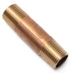 1/2 in. x 3 in. Brass MIP Nipple Fitting (5-Pack)