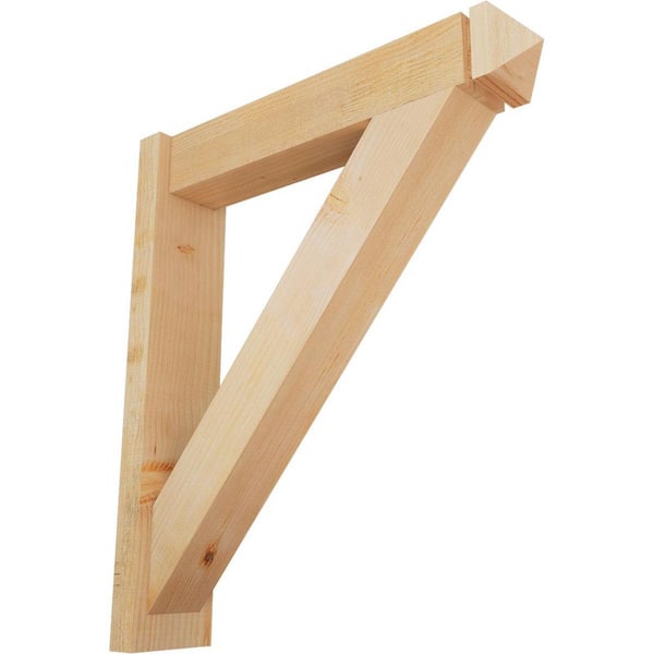 Ekena Millwork 6 in. x 32 in. x 28 in. Douglas Fir Traditional Arts and Crafts Rough Sawn Outlooker