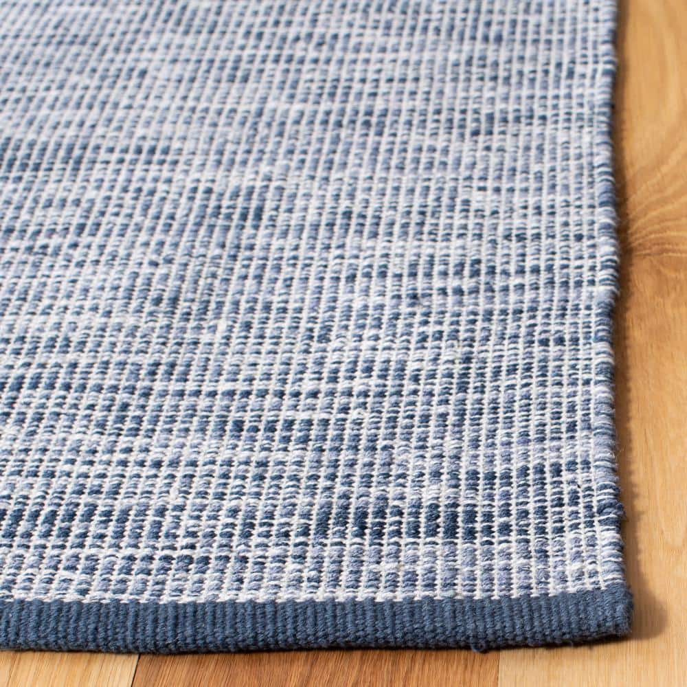Montauk 5' x 8' Navy Blue Handwoven Cotton Area Rug