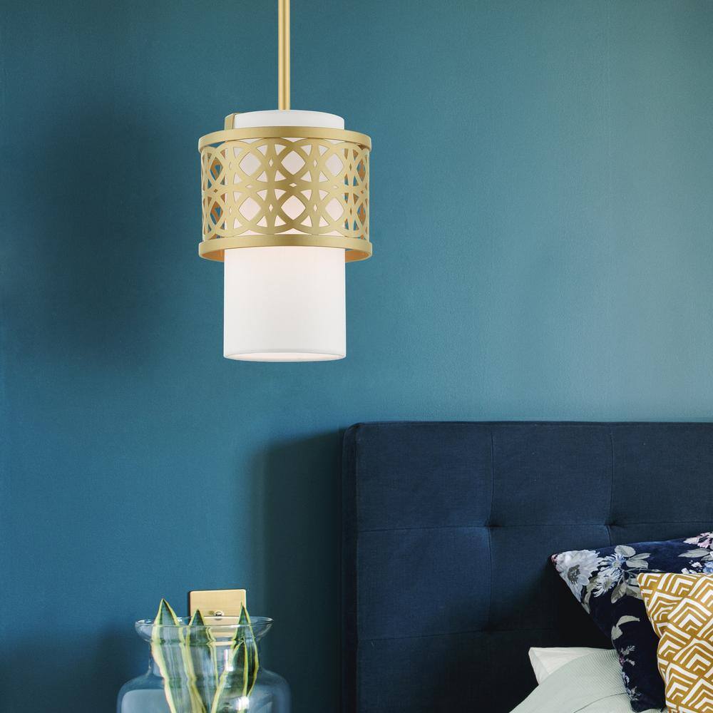 Soft Gold Mini Drum LED Pendant Light