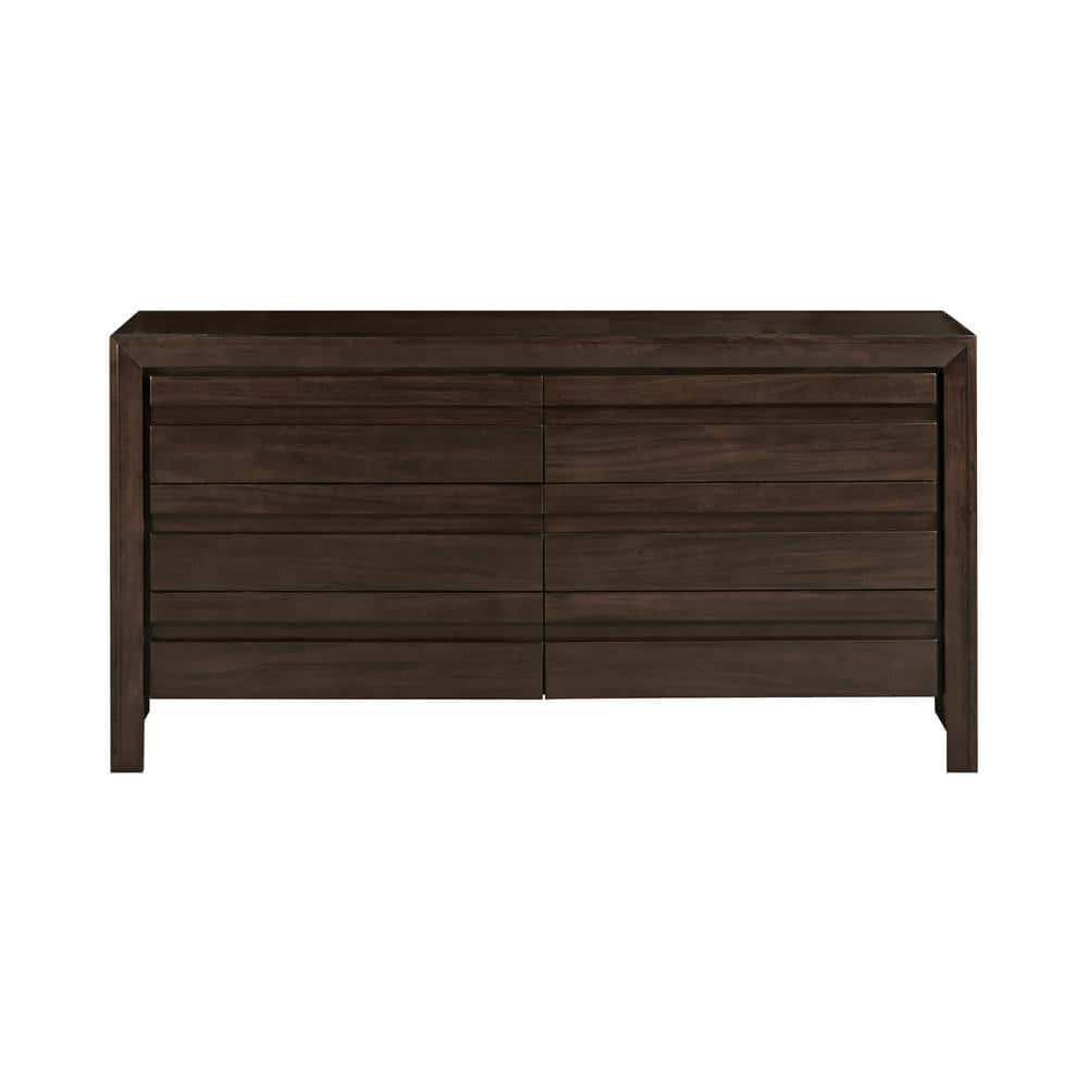 Modus Furniture Element 6Drawer Chocolate Brown Dresser 32 in. H x 64