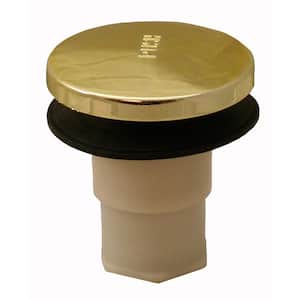 Toe Touch Bath Tub Drain Cartridge with 3/8 in. Threads in Polished Brass