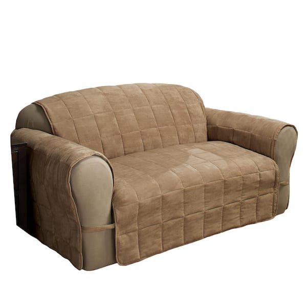Innovative Textile Solutions Camel Ultimate Faux Suede Camel Loveseat Protector