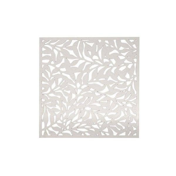 Matrix Rambler 35.4 in. x 35.4 in. Swiss Coffee Recycled Polymer Decorative Screen Panel, Wall Decor and Privacy Panel