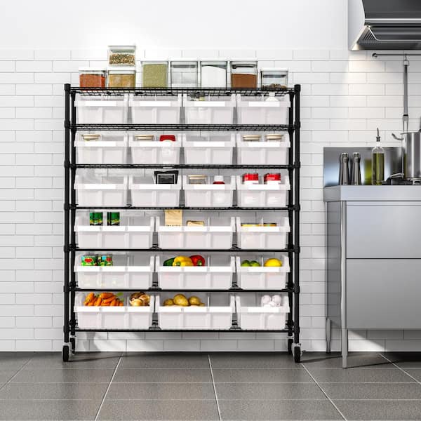 Seville Classics 7-Tier Commercial NSF Certified 21-Bin Rack