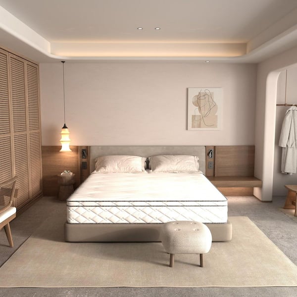 King Medium to Firm Memory Foam 12 in. Bed-in-a-Box Mattress
