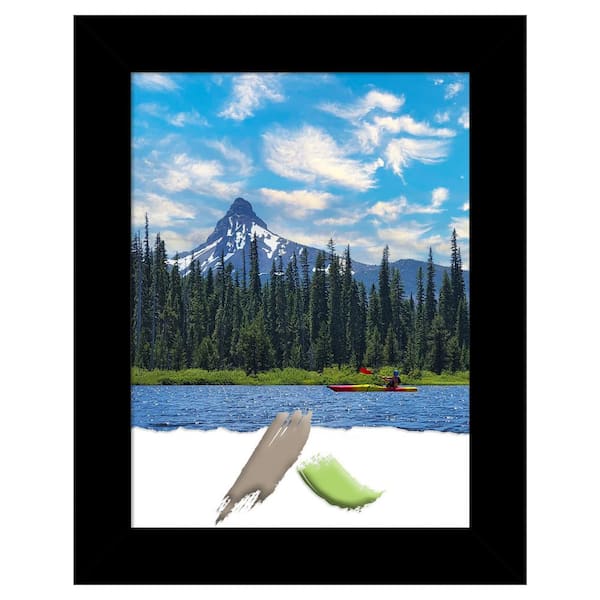 Amanti Art Basic Black Wood Picture Frame Opening Size 18 x 24 in.
