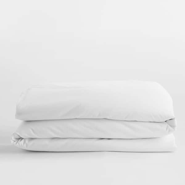 The Company Store Legends Luxury Solid White 500-Thread Count Cotton Sateen Twin Fitted Sheet