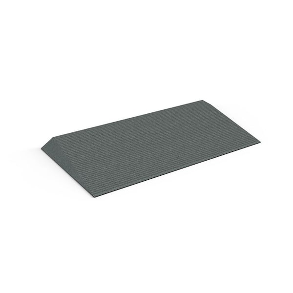 TRANSITIONS Angled Entry Mat, Grey, 2 in.