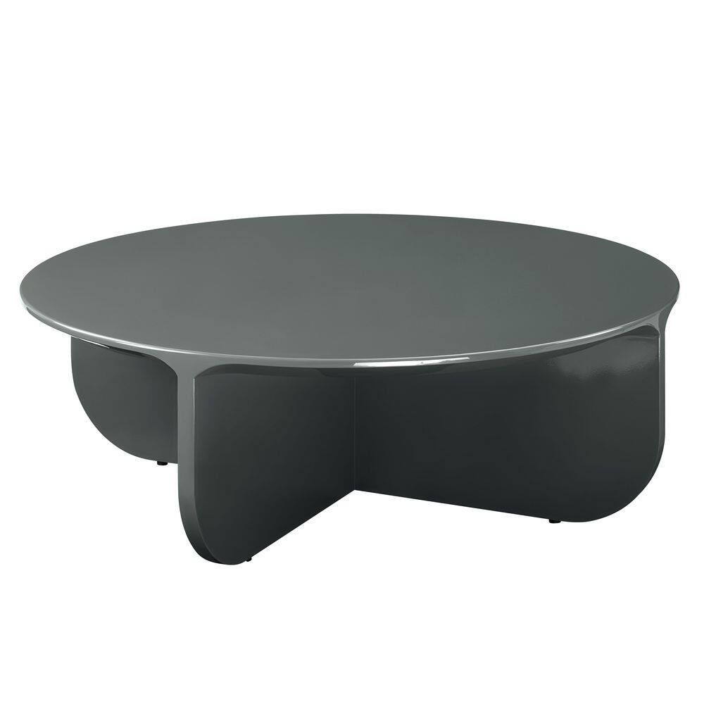 ACME Furniture TROY COFFEE TABLE トロイ Acme Furniture Arcadia 39 in. Teal High Gloss Round Wood Coffee