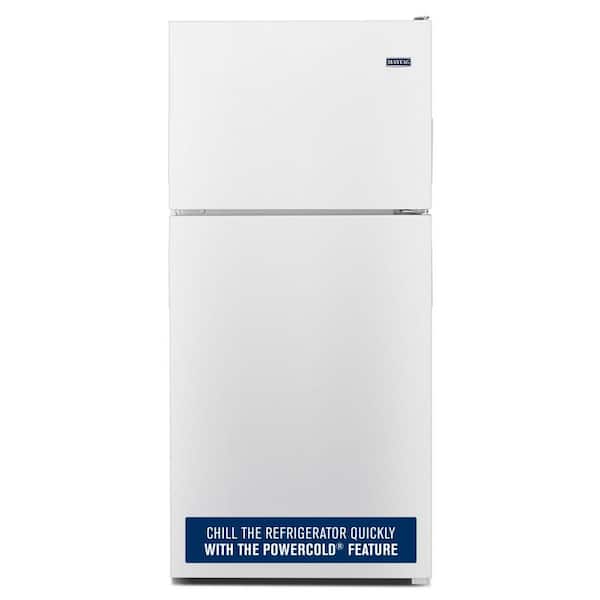 33 in. 20.51 cu. ft. Wide Top Freezer Refrigerator in White Ice with PowerCold Feature