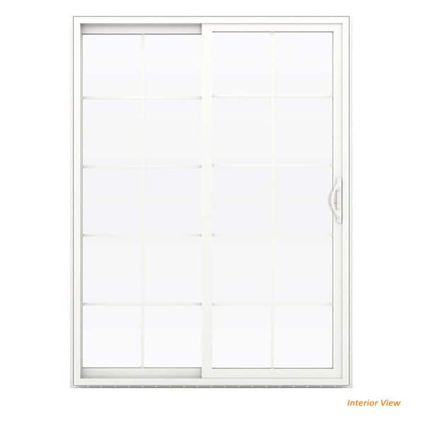 JELD-WEN 60 in. x 80 in. V-2500 White Vinyl Left-Hand 10 Lite