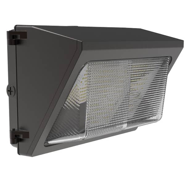 J&H LED 120-Watt Equivalent Integrated LED Bronze Outdoor Industrial-Grade Wall Pack Light