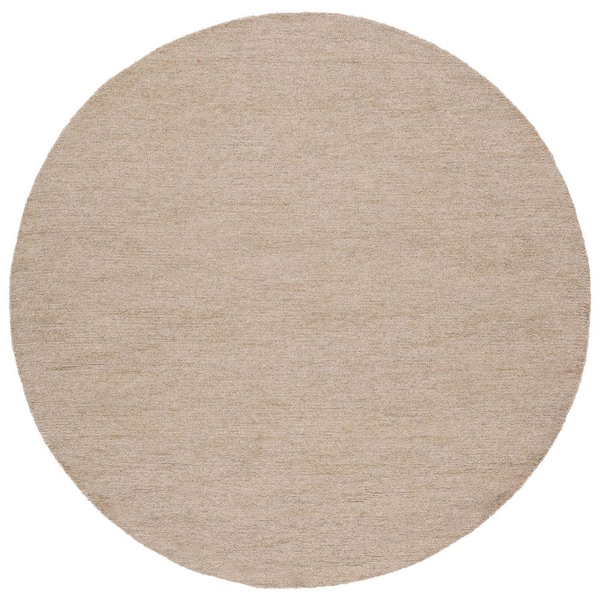 Metro 6 ft. x 6 ft. Beige Gradient Striped Round Area Rug