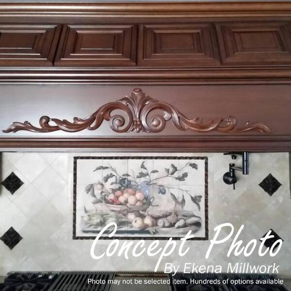 0.3 to 4.0 Wood Trim Molding, Unpainted Carved Line Molding for