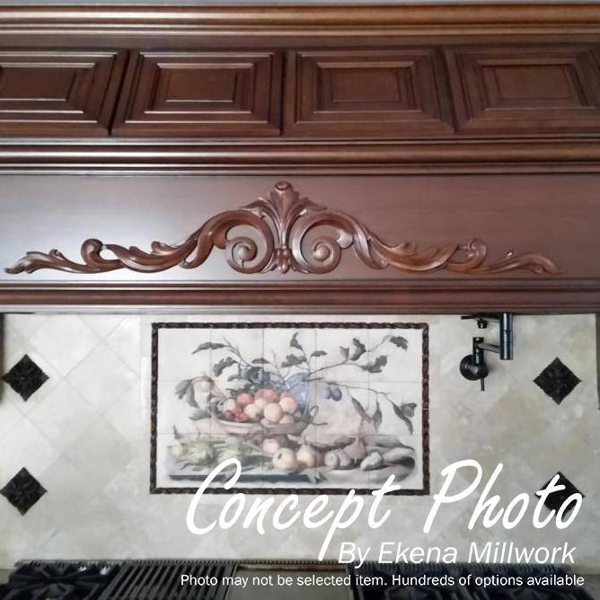 Small Maple Wood Carved Foster Center Applique