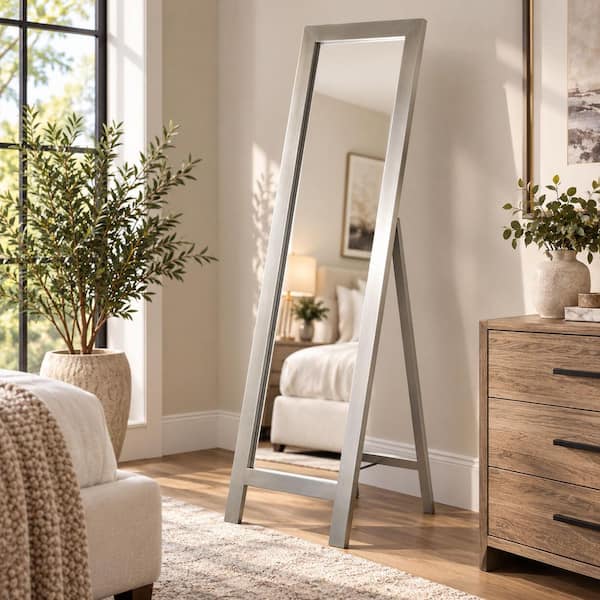 Head West 18 in. W x 64 in. H Brushed Nickel Full-Size Free